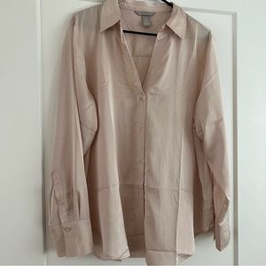 H&M Champagne Silky Button Down